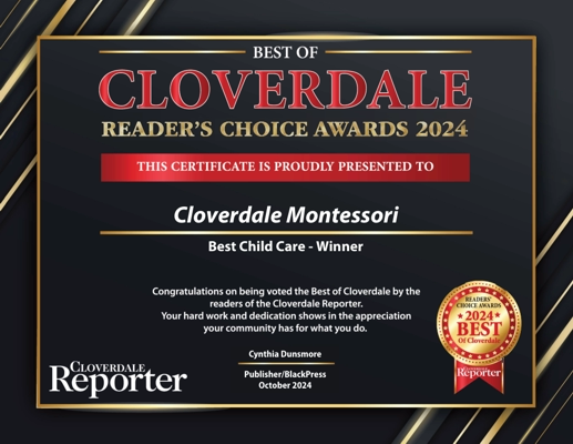 Readers' Choice Award 2024 certificate, Best Daycare Winner