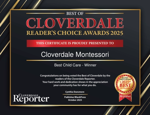 Readers' Choice Award 2025 certificate, Best Daycare Winner